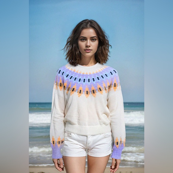 Sundry Fair Isle multicolor sweater, NWT, small - Picture 2 of 7